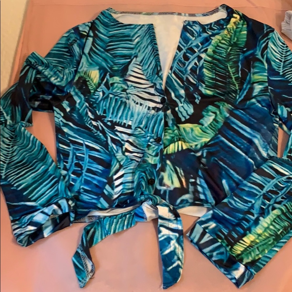 Tropical top and legging set